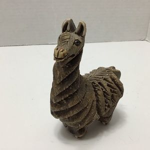Artesania Rinconada Llama Figurine Carved Animal Collectible Art Uruguay Signed